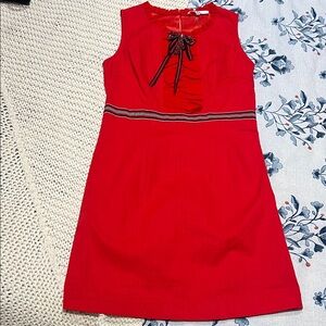 Charming Red Woman’s dress with Bow Accent